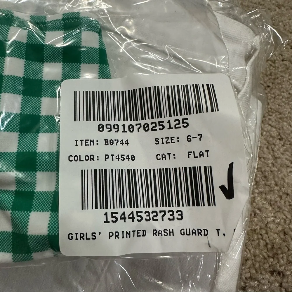 J crew girls printed swim bottoms green plaid upf 50